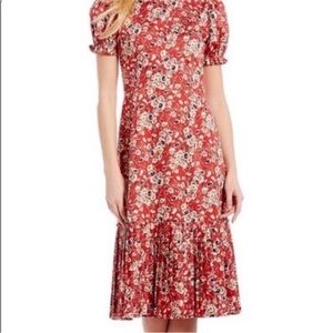 Antonio Melani Chloe Red Floral Midi Dress